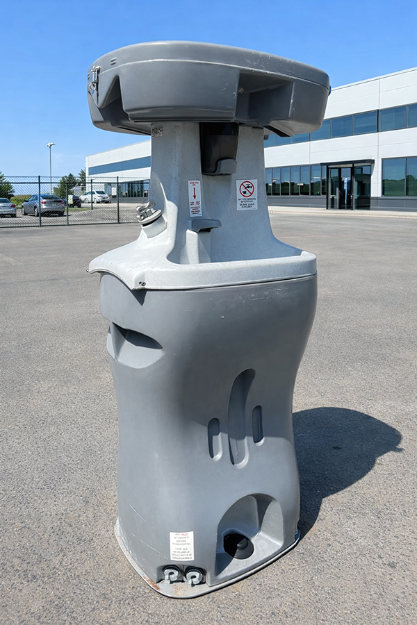 Hand wash station at outdoor event